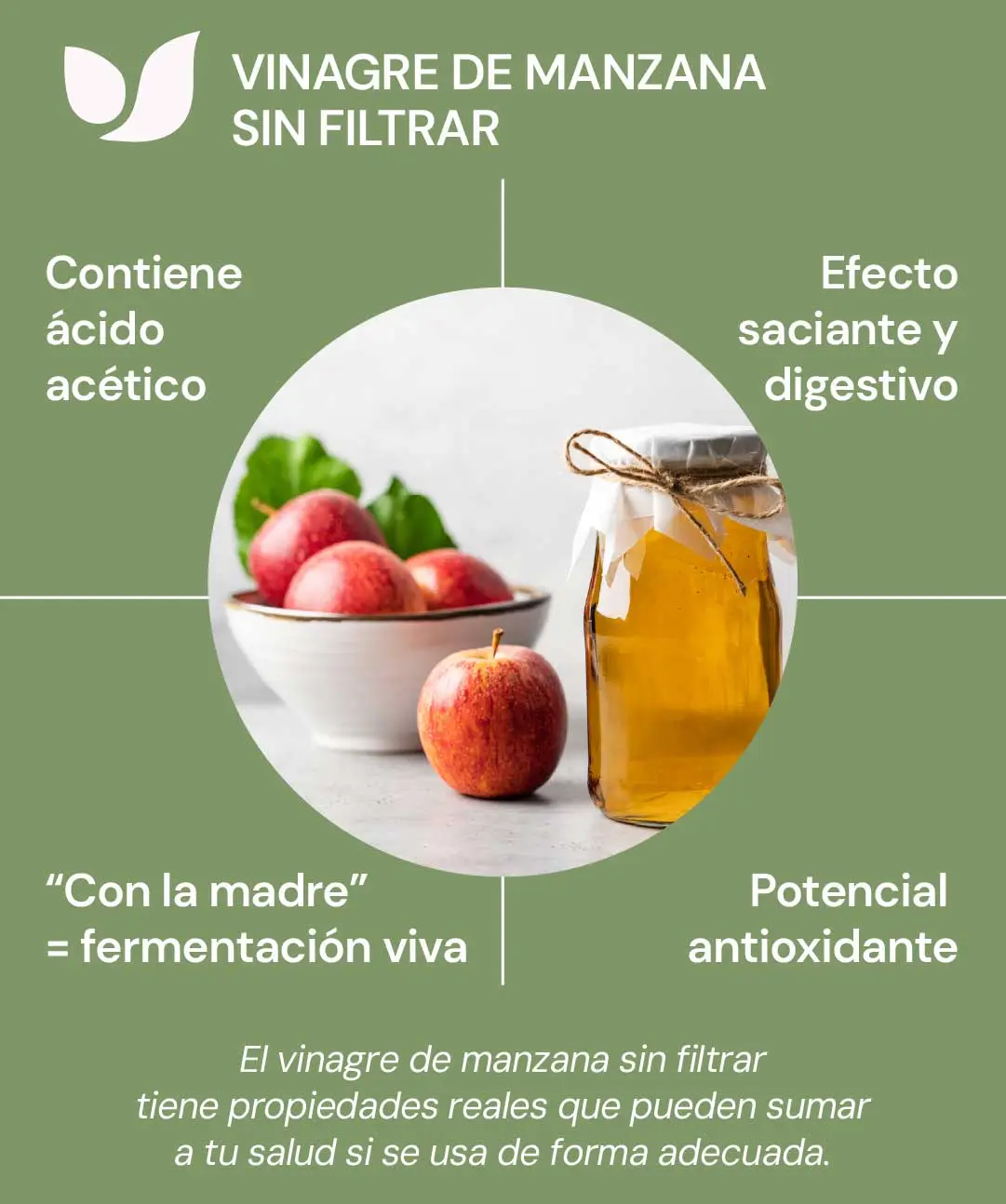 vinagre de manzana sin filtrar