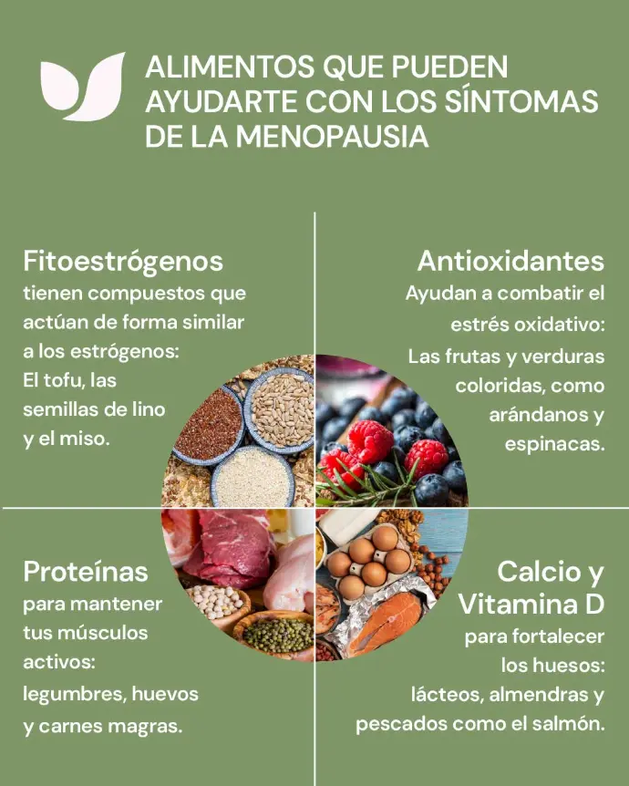 alimentos que pueden ayudarte con los sintomas de la menopausia